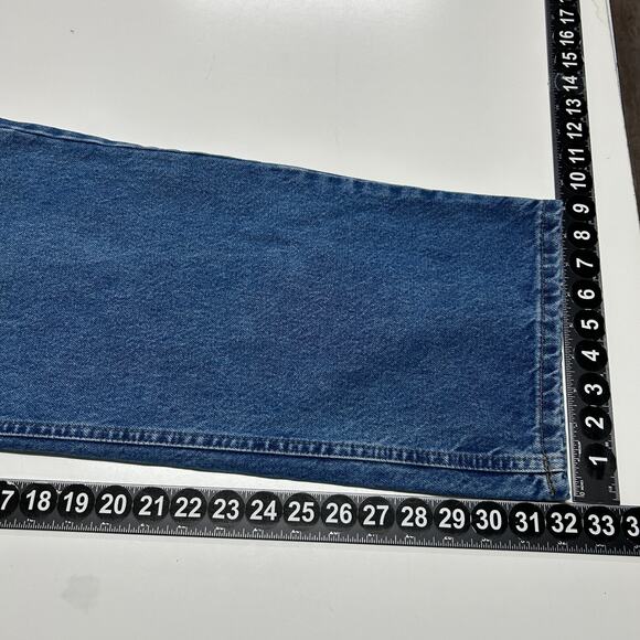 Carhartt Jeans Mens 42x32 Blue Traditional Fit Measures 41x32 Dark Wash Workwear - Picture 7 of 10